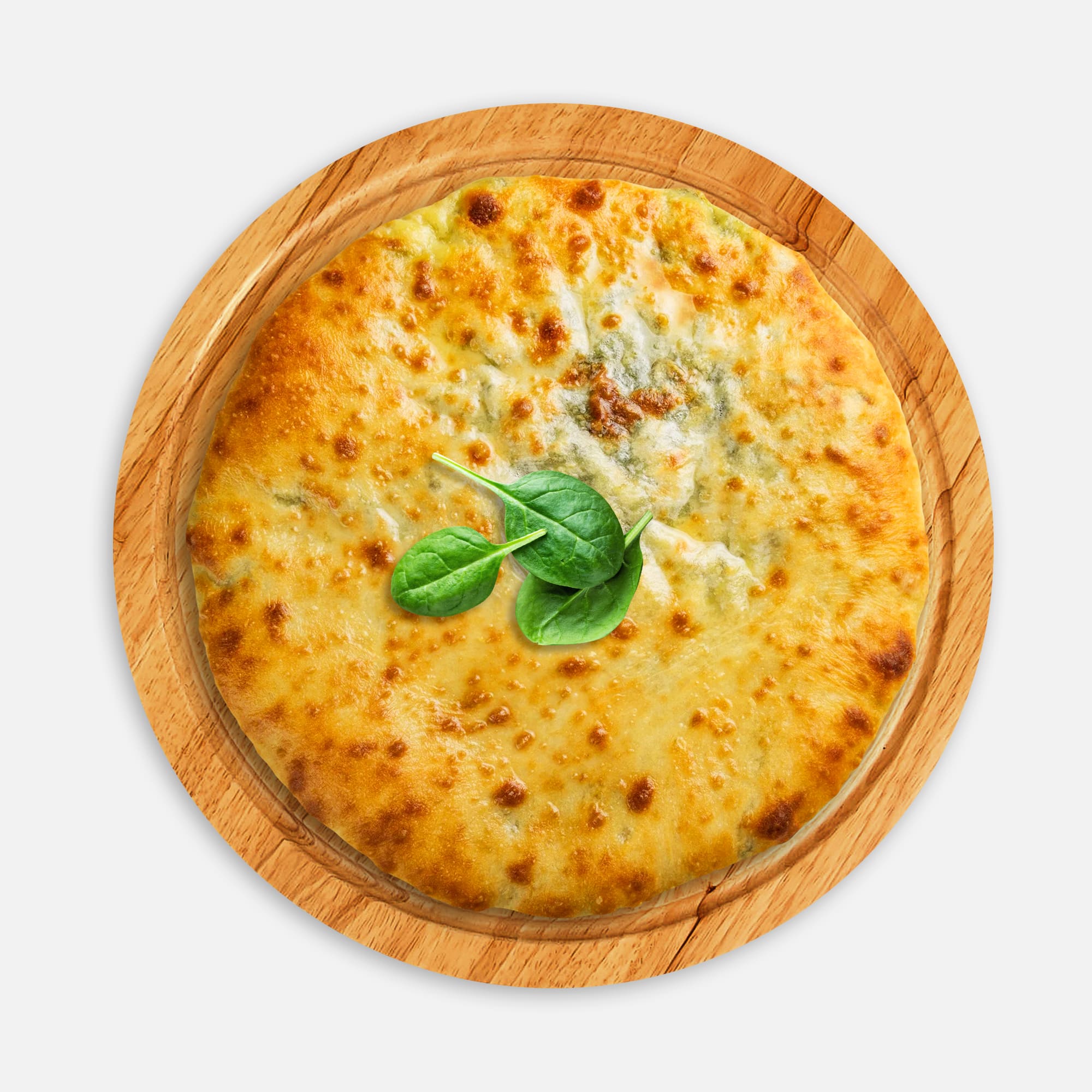 Лепешка с сыром и шпинатом